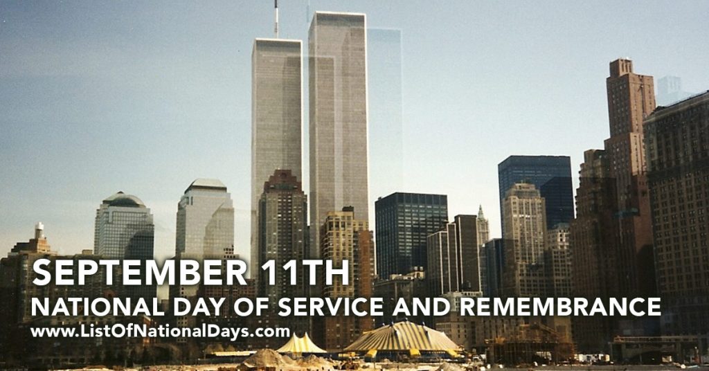 NATIONAL DAY OF SERVICE AND REMEMBRANCE