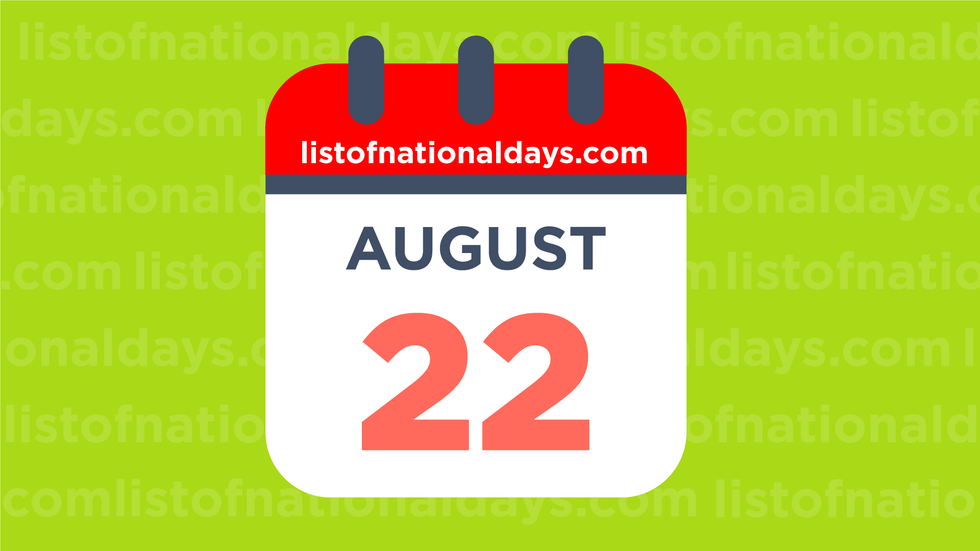 איזה יום לאומי הוא 22 באוגוסט?