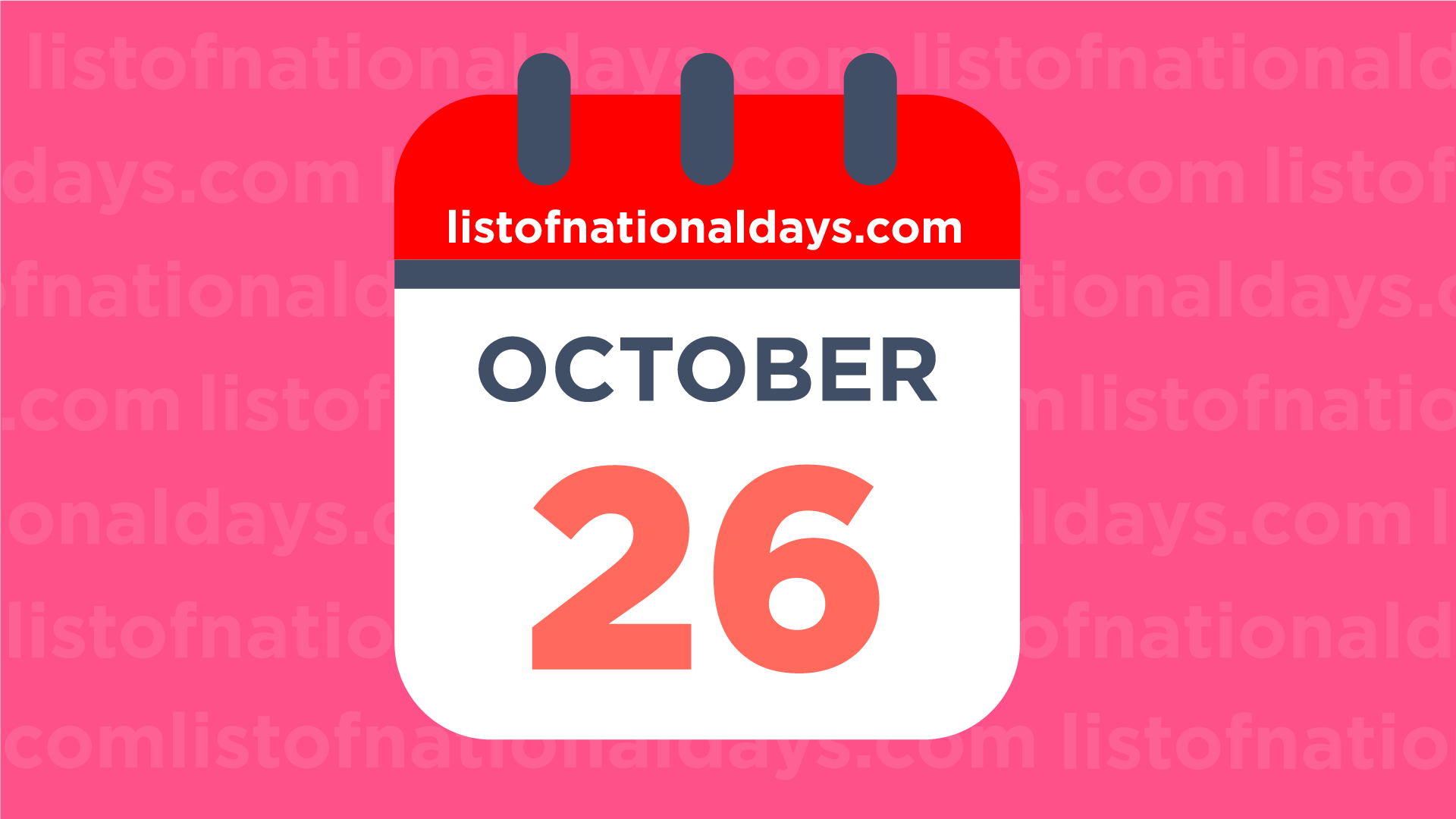 OCTOBER 26TH List Of National Days