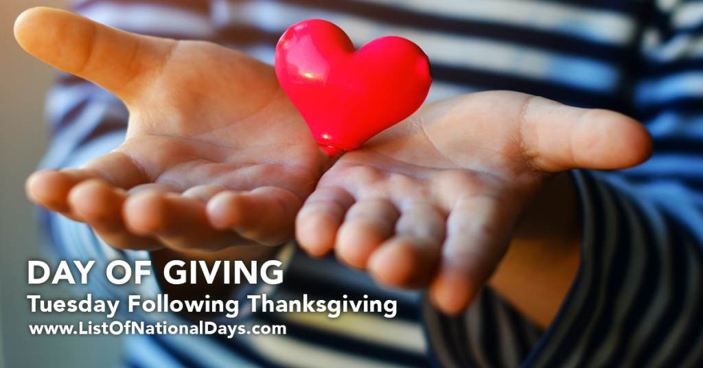NATIONAL DAY OF GIVING