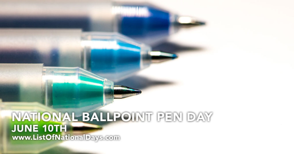 A close up photo of a row of ballpoint pens.
