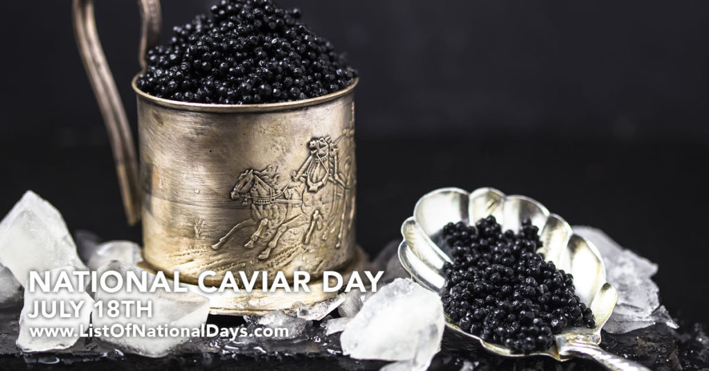 Caviar on a silver spoon.
