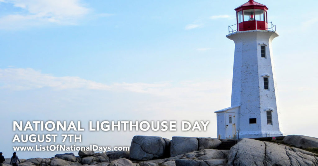 A photo of a Lighthouse on a rocky shore.