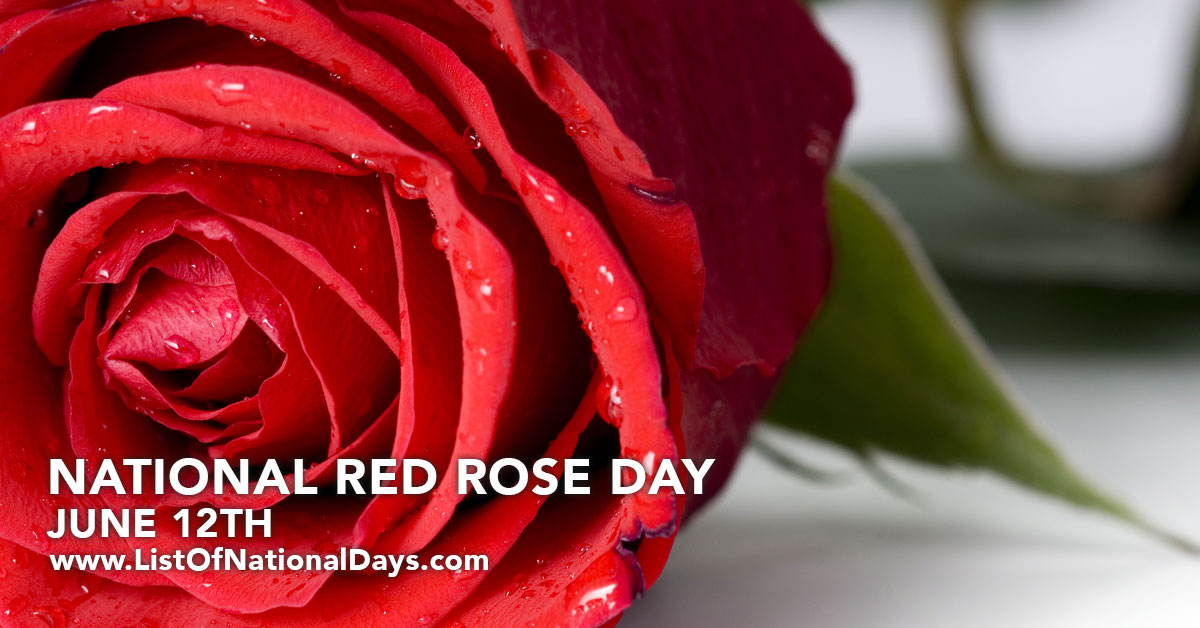 NATIONAL RED ROSE DAY - List Of National Days