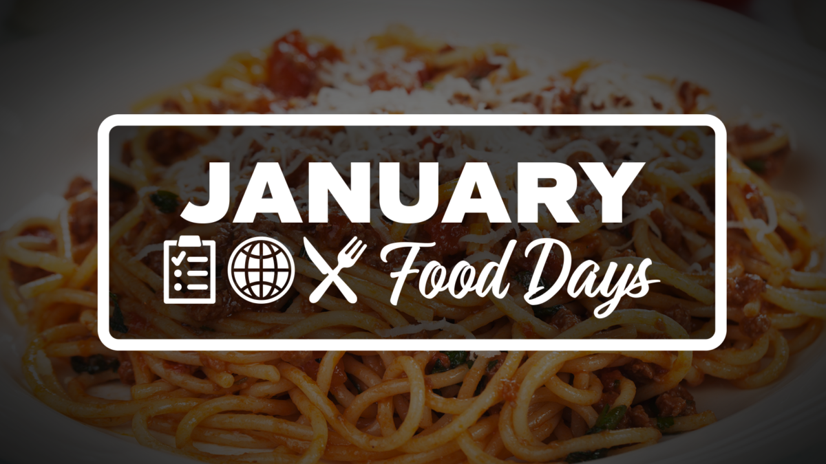 The Most Amazing List of Food Days in January