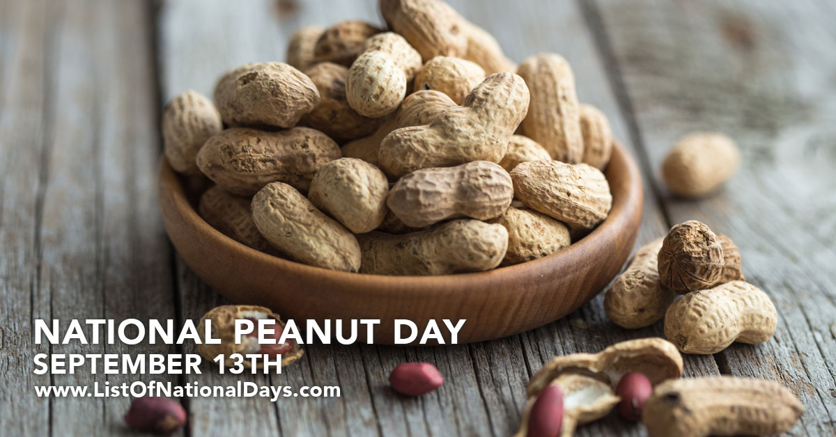 NATIONAL PEANUT DAY - List Of National Days