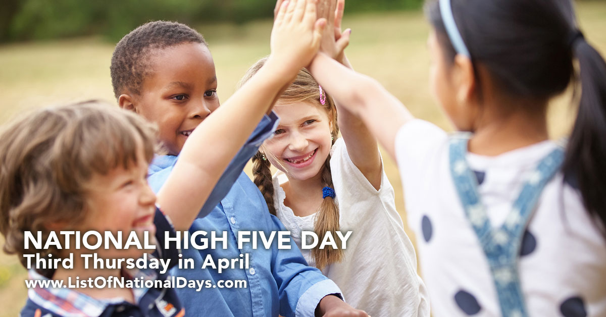 National High Five Day List of National Days