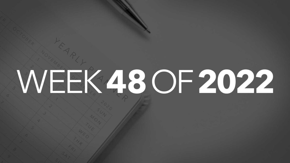 List of National Days for Week 48 of 2022