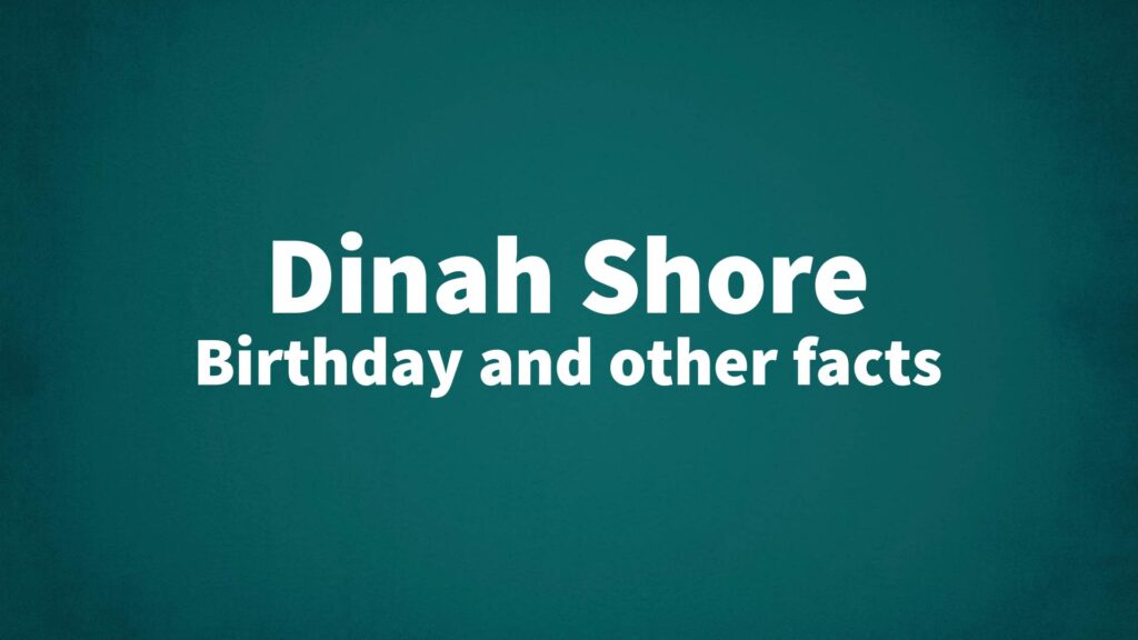 DinahShore List Of National Days