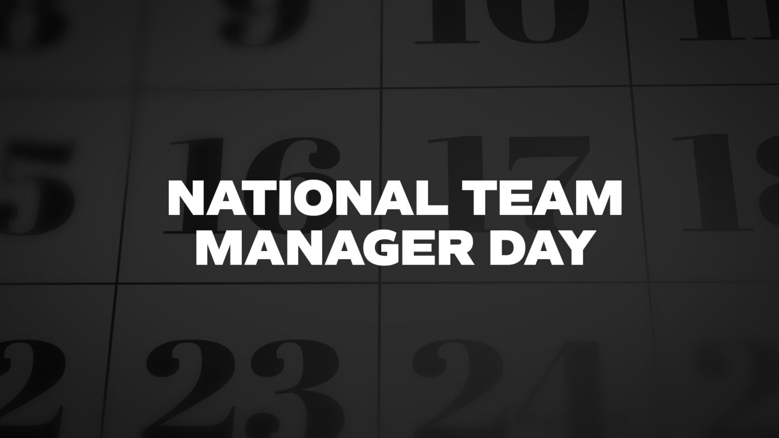 NATIONALTEAMMANAGERDAY List Of National Days