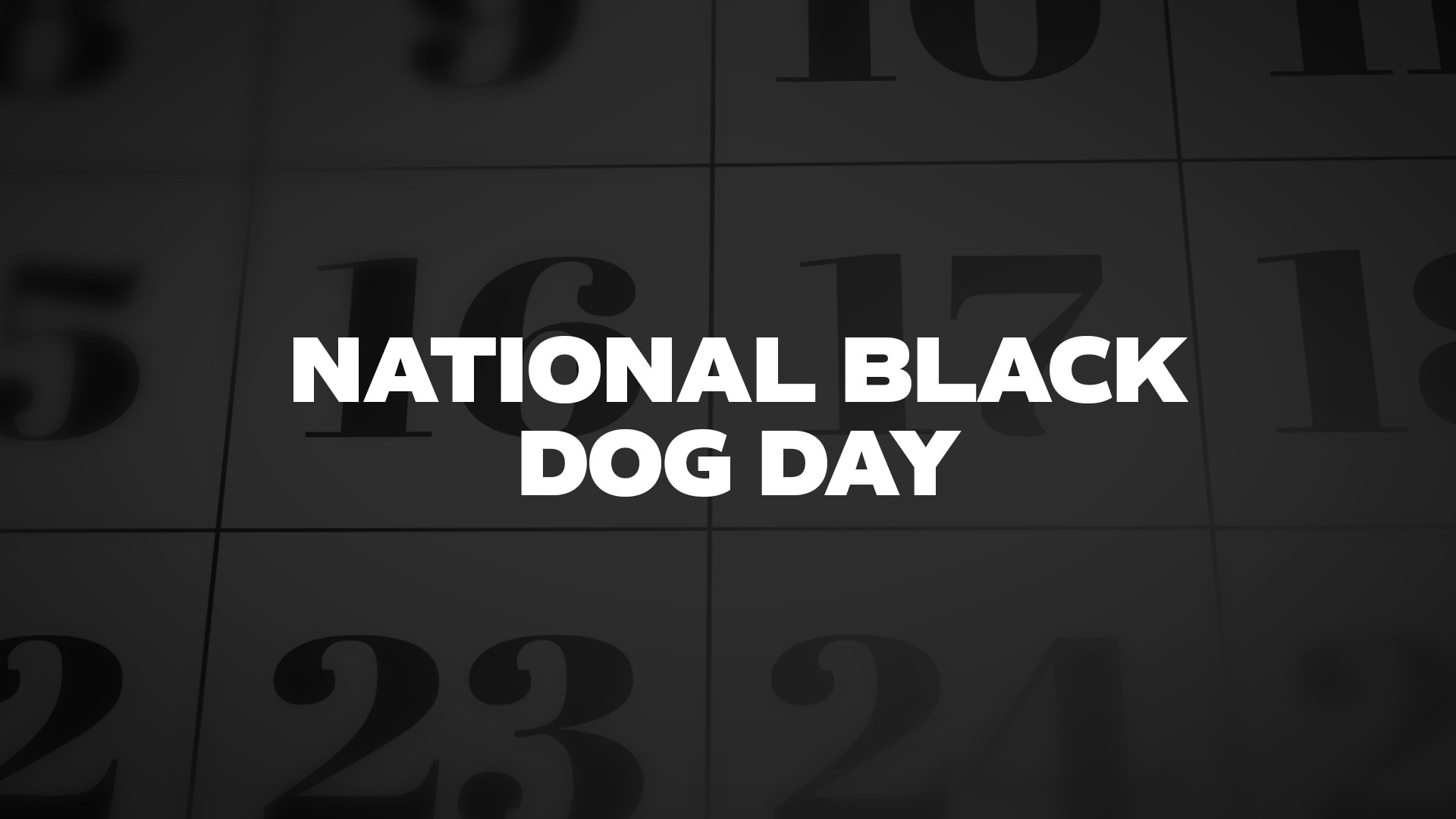 National Black Dog Day List of National Days