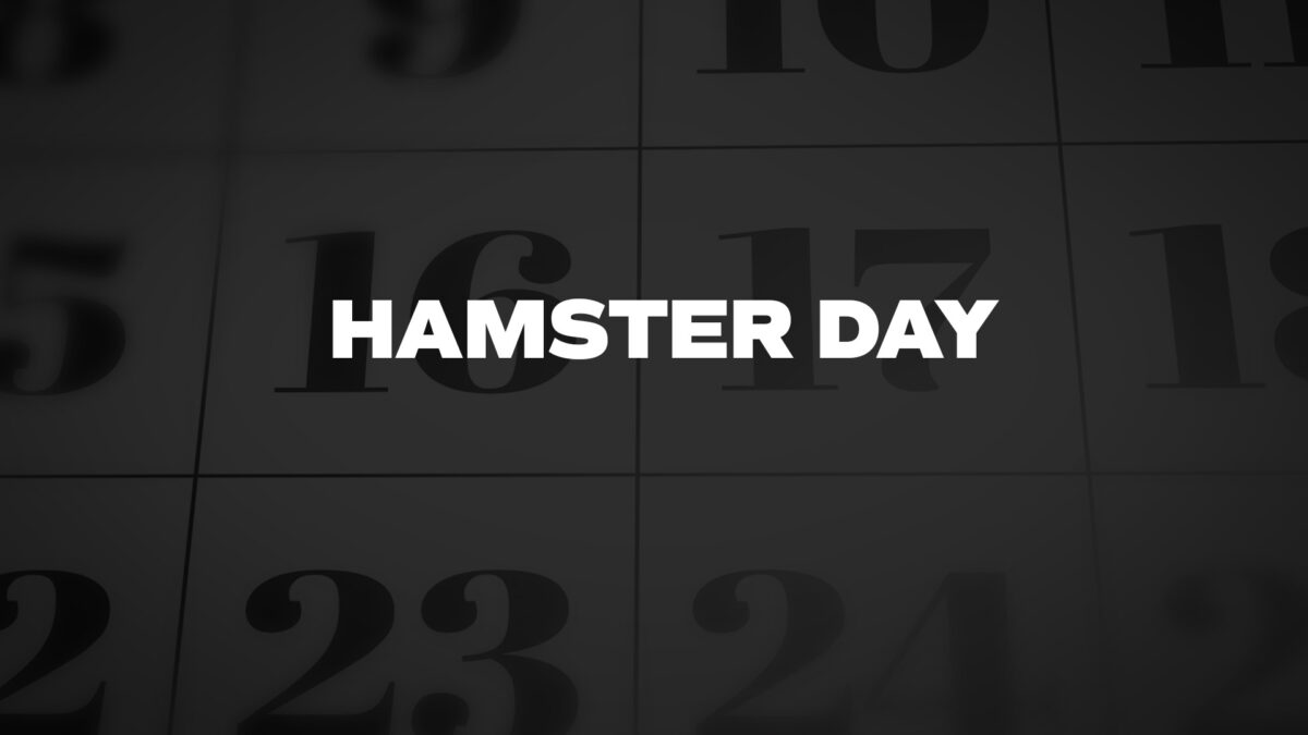 HamsterDay List Of National Days
