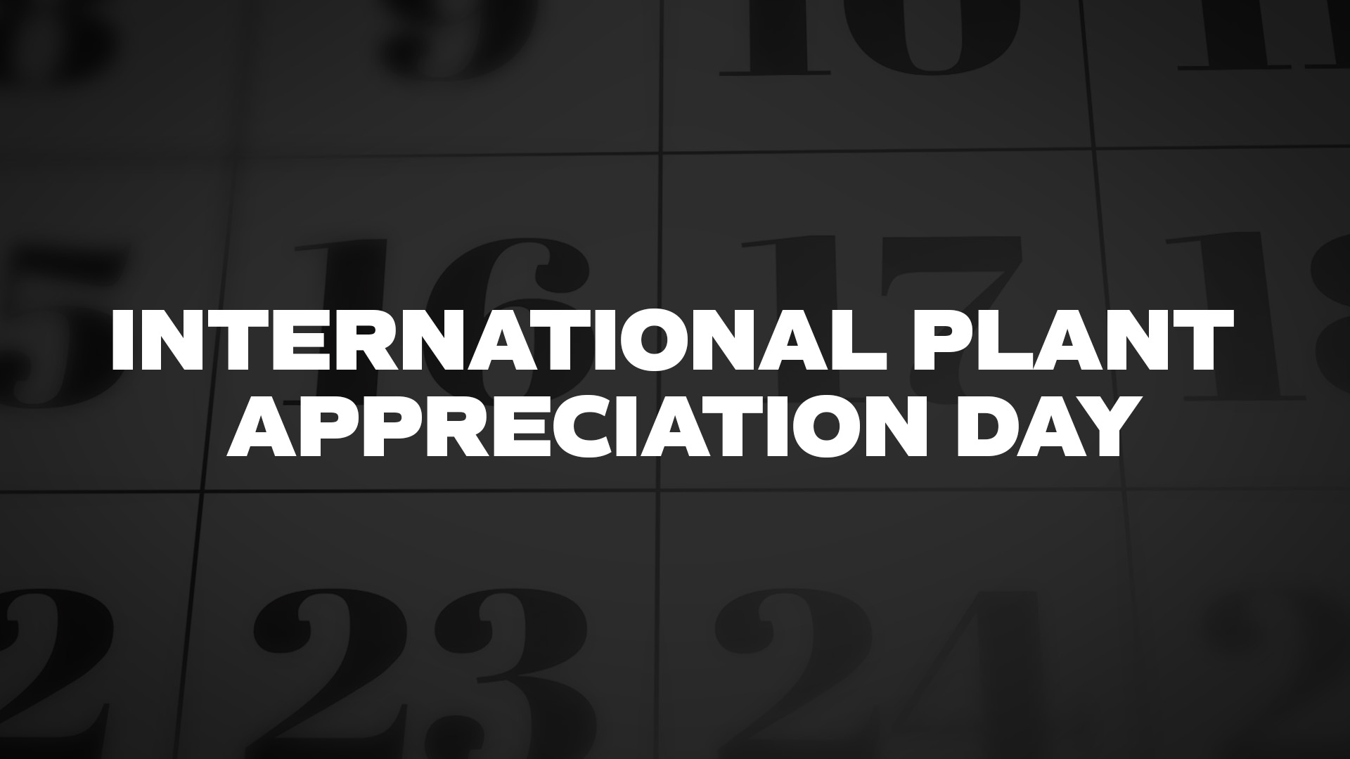 International Plant Appreciation Day List of National Days