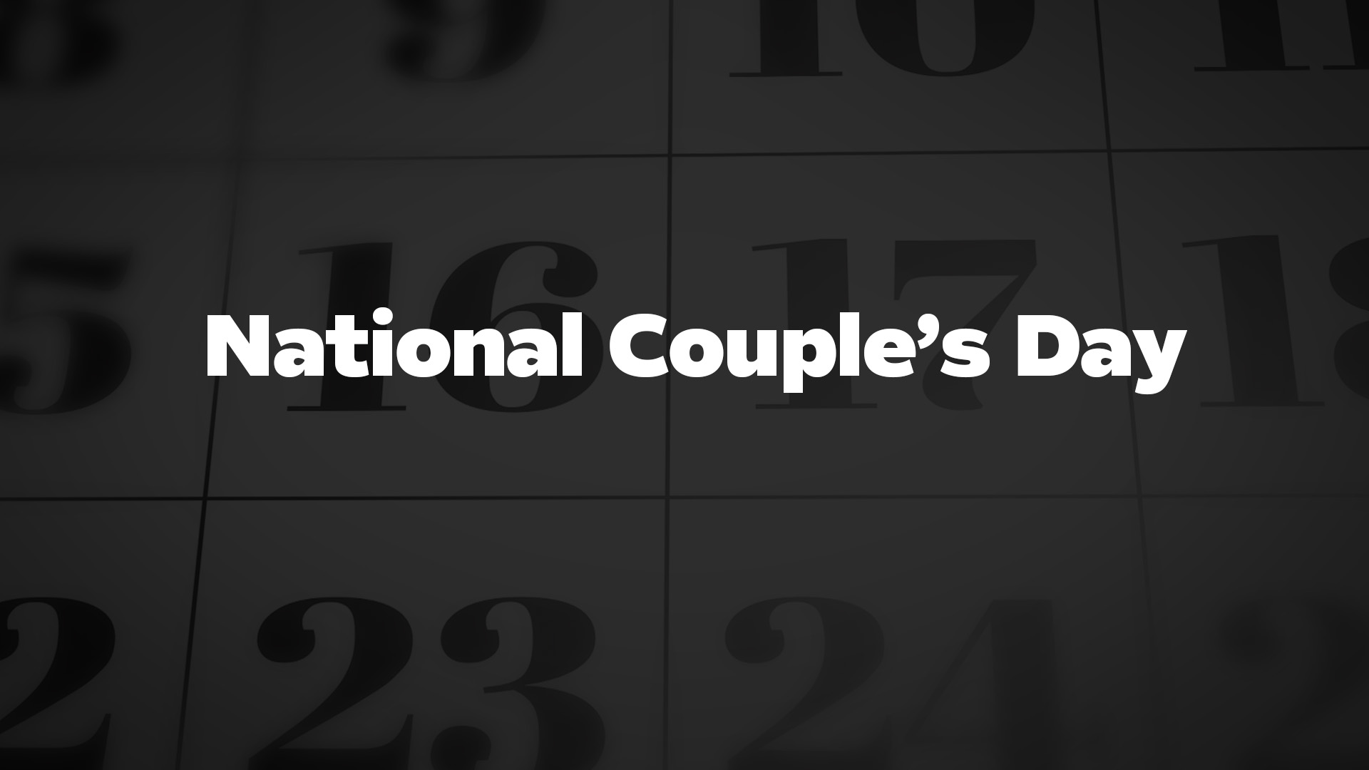 National Couple’s Day List of National Days