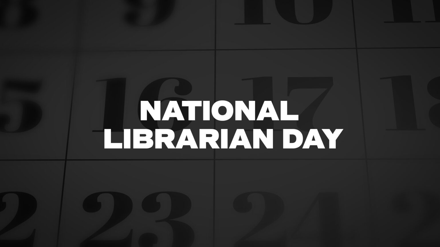 NationalLibrarianDay List Of National Days