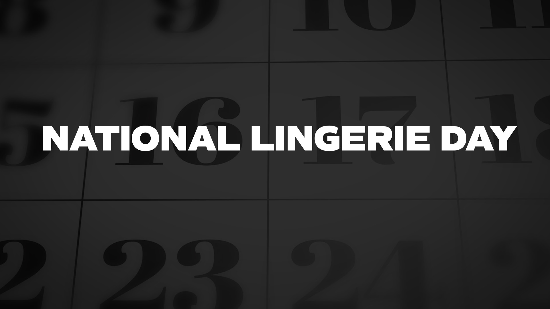 National Lingerie Day - 25th April!!